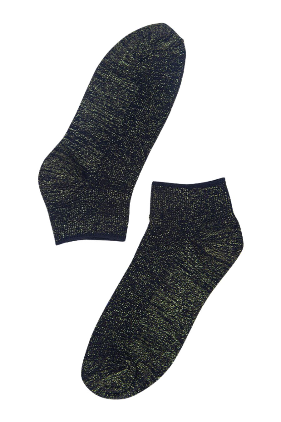 black and gold sparkly trainer socks