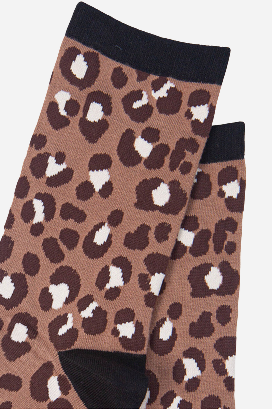 close up of the brown and beige leopard print pattern