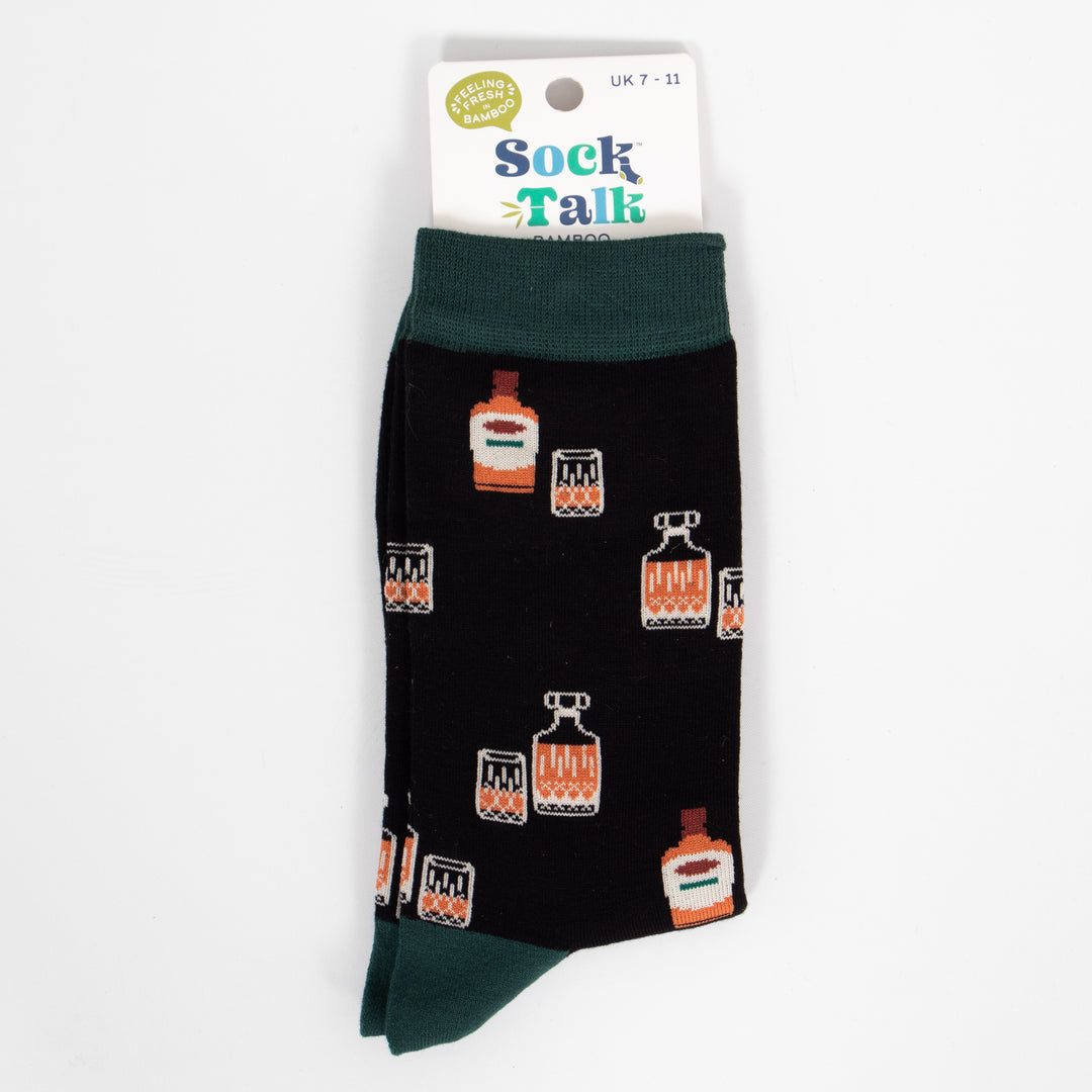 Men's Bamboo Socks - Black, Whisky