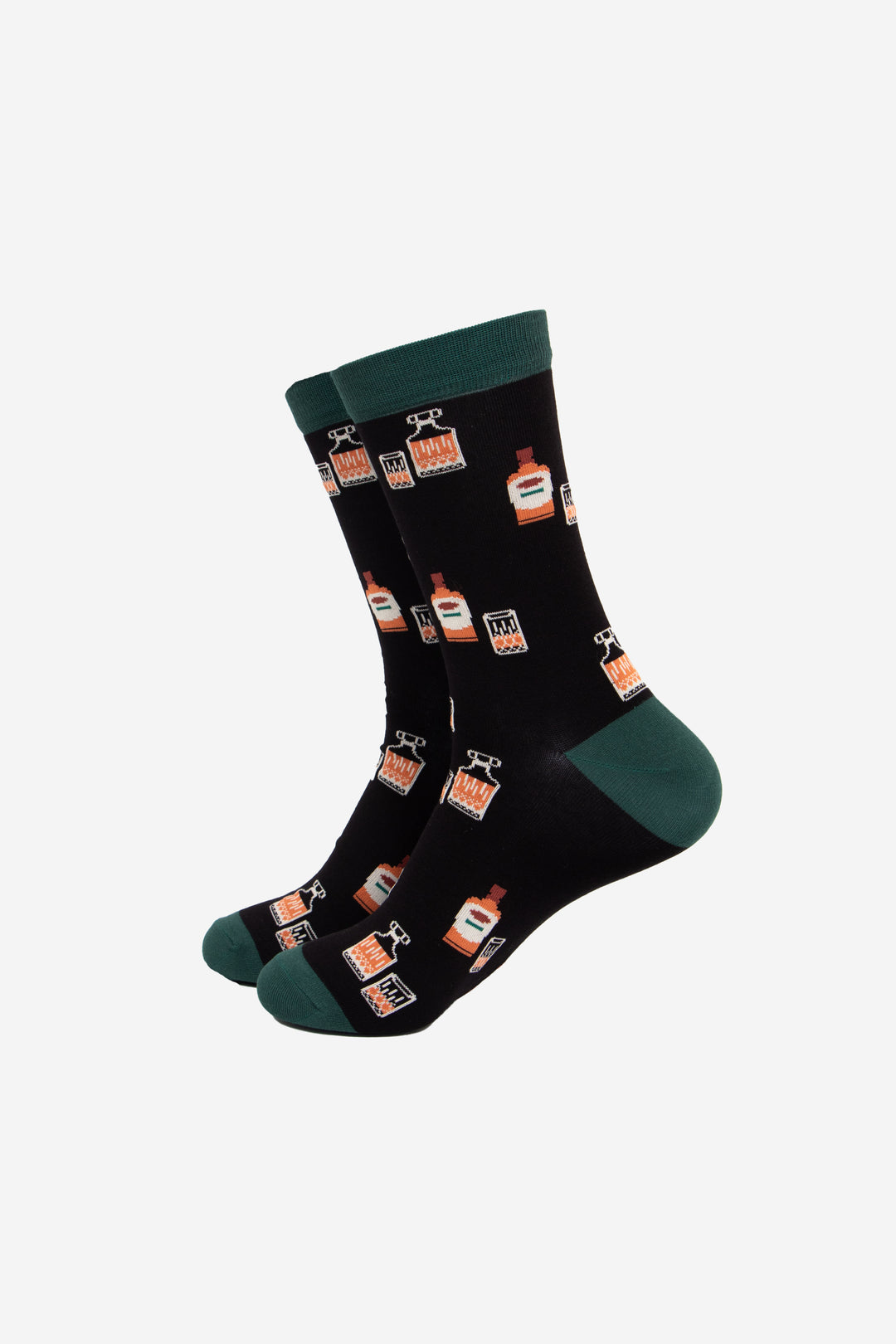 Men's Bamboo Socks - Black, Whisky