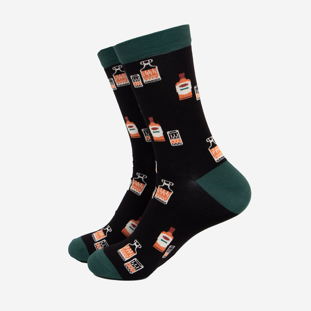 Men's Bamboo Socks - Black, Whisky