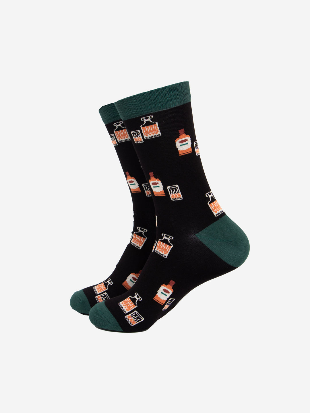 Men's Bamboo Socks - Black, Whisky