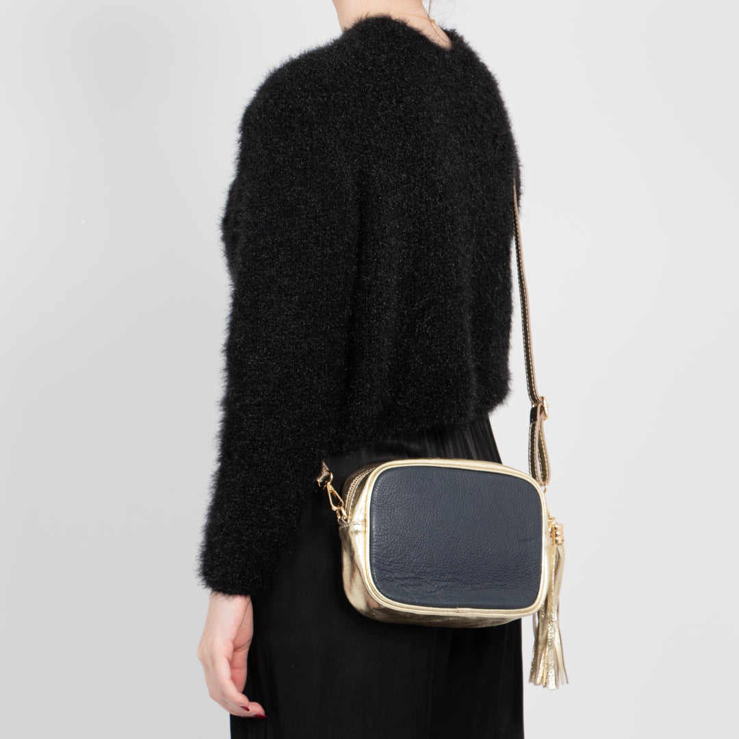 beau-italian-leather-crossbody-bag-navy-blue-gold-pebbled-worn-by-model