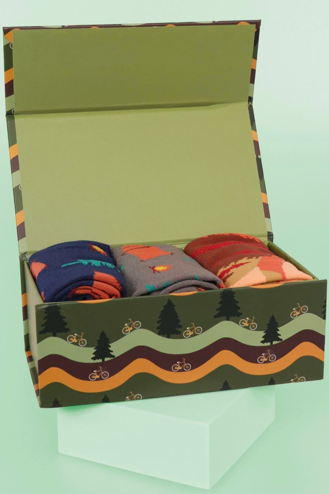 Mens Bamboo Socks Camping Socks Novelty Gift Box Set