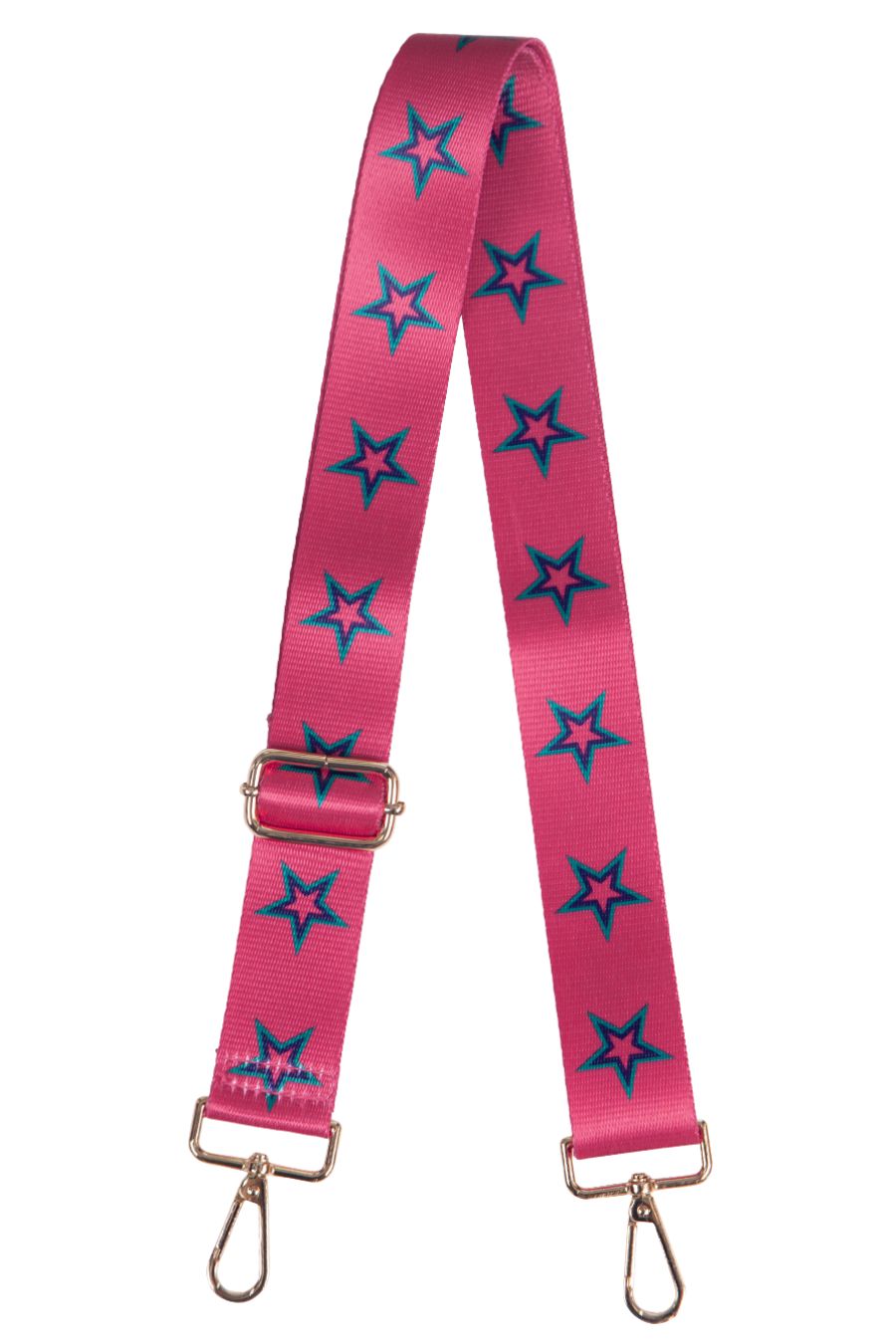 Fuchsia Star Outline Print Bag Strap
