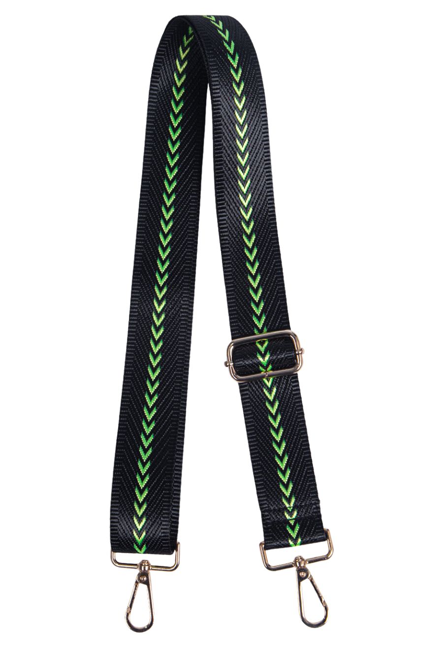 Black and Green Small Arrow Print Bag Strap