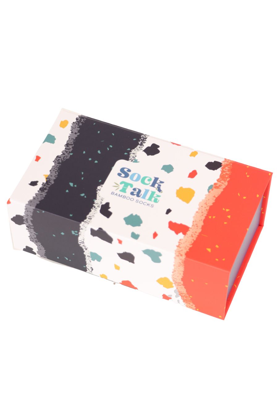 Terrazzo and Stripe Print Sock Talk Gift Box (Box Only)