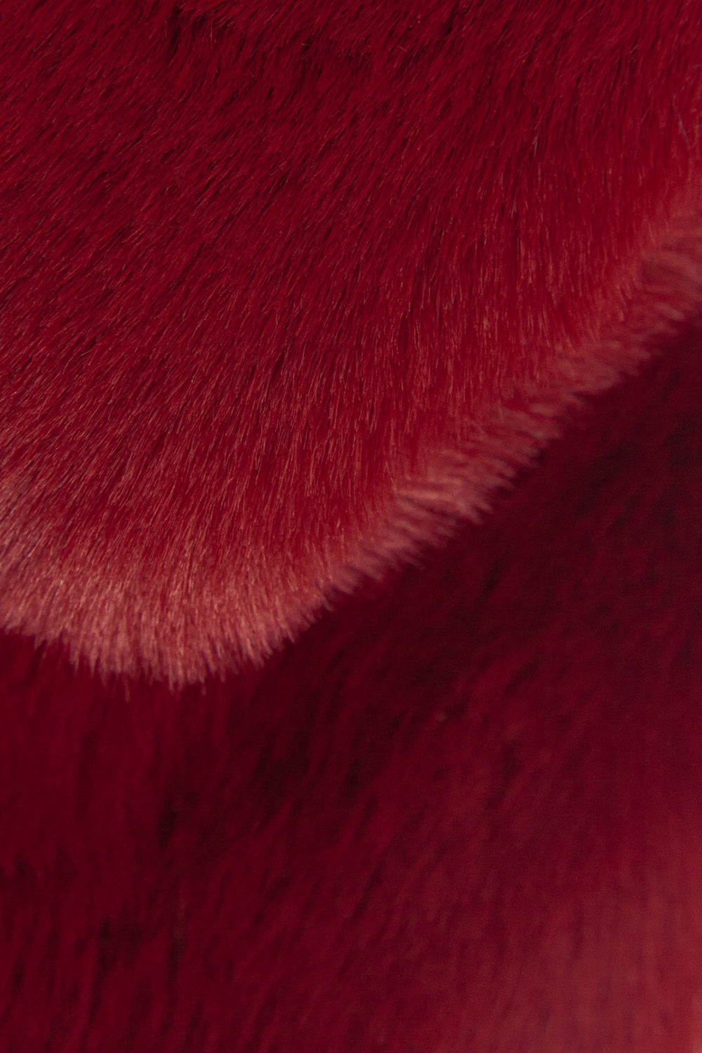 close up of the super soft faux fur material