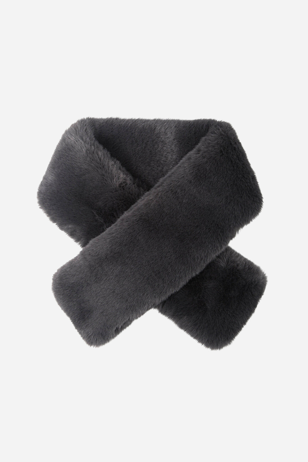 Dark Grey Short Tuck Through Faux Fur