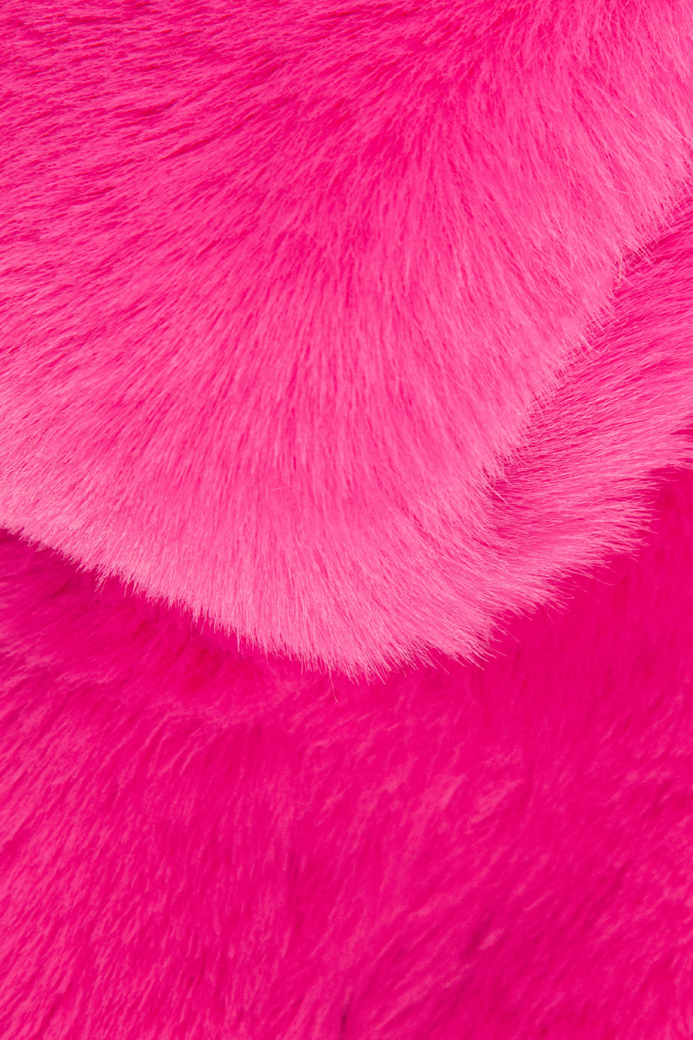 close up of the super soft faux fur material