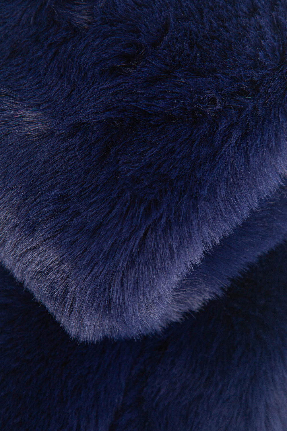 close up of the super soft faux fur material