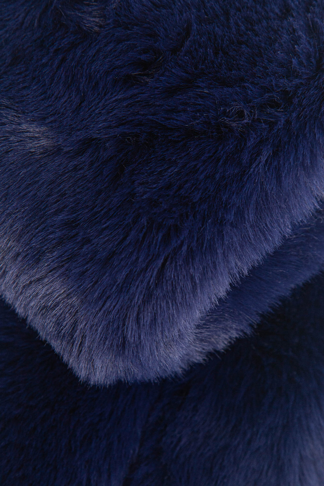 Navy Blue Short Tuck Through Faux Fur