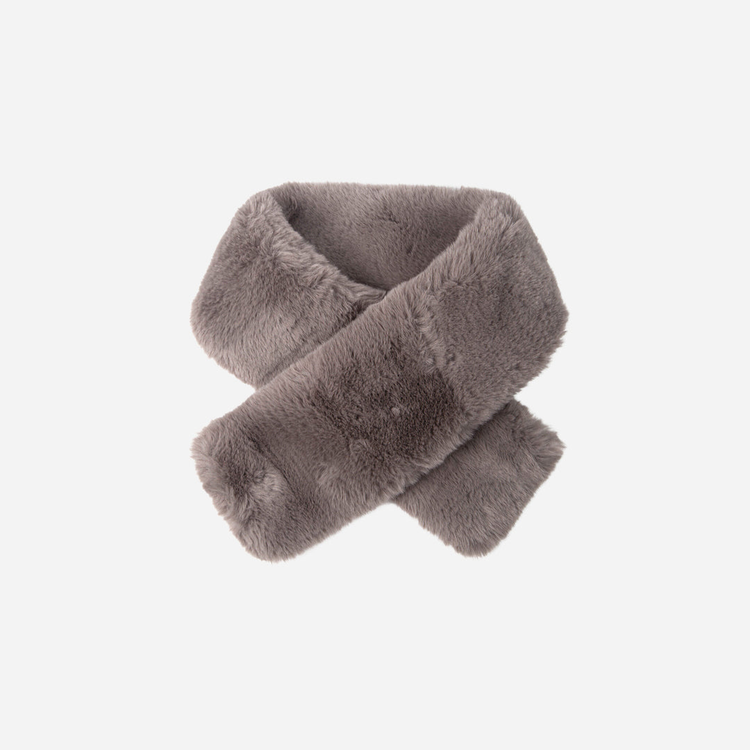 Faux Fur Tuck Scarf - Taupe
