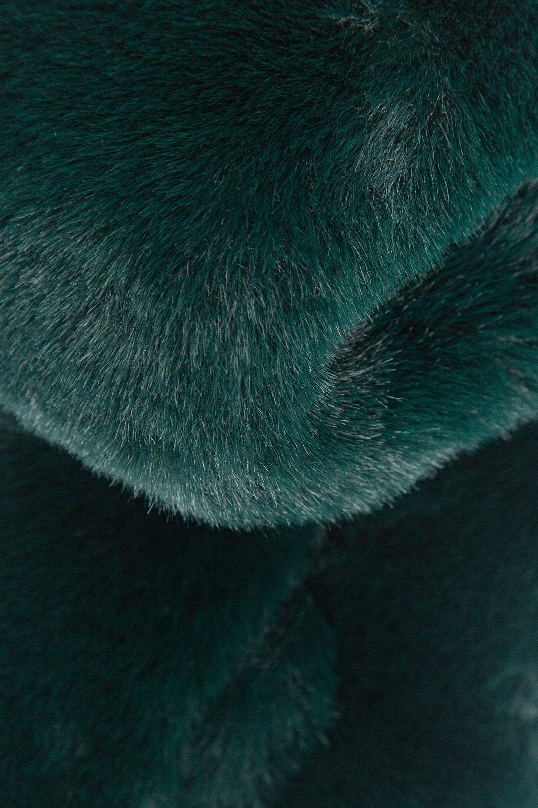 Forest Green Short Tuck Through Faux Fur