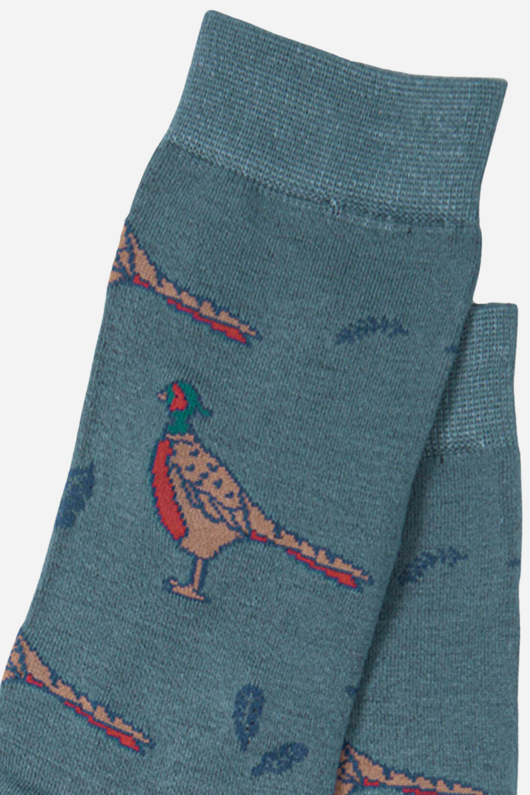 Men's Bamboo Socks - Teal, Pheasant