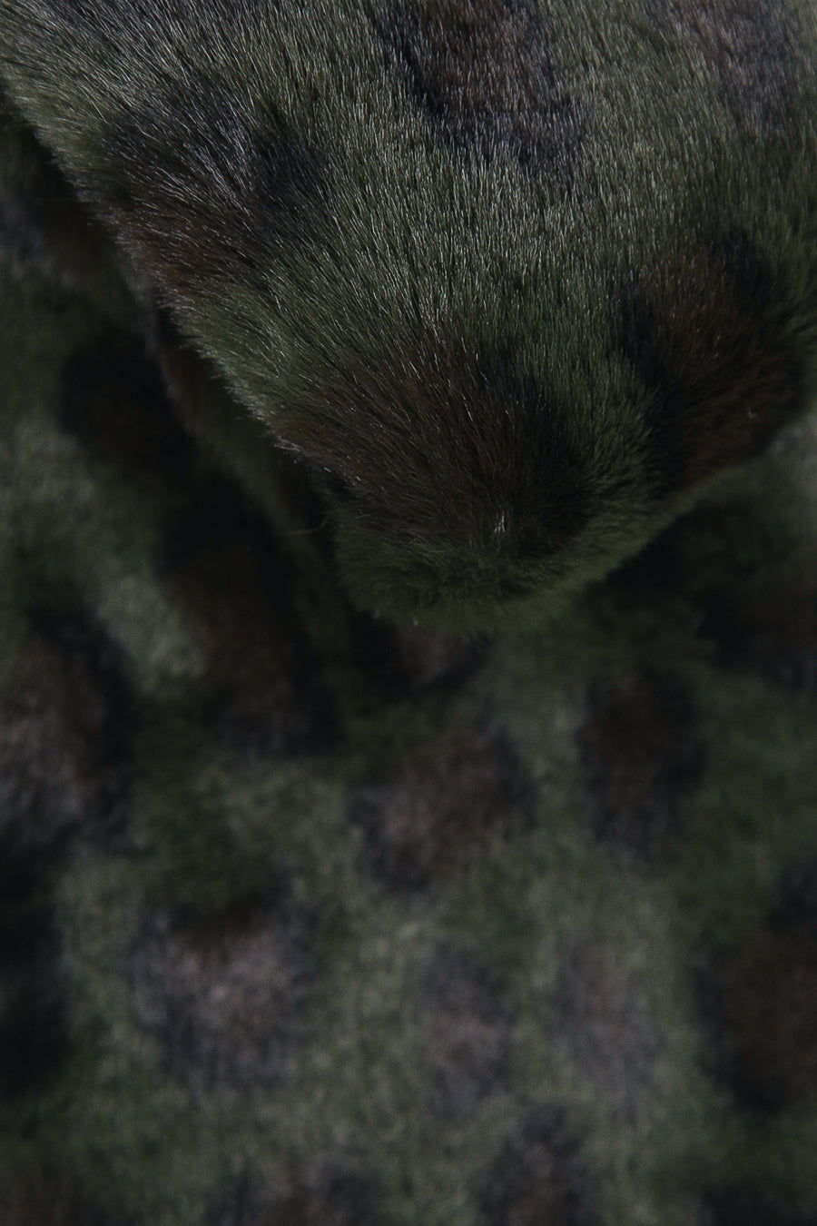 Khaki Leopard Tuck Through Faux Fur
