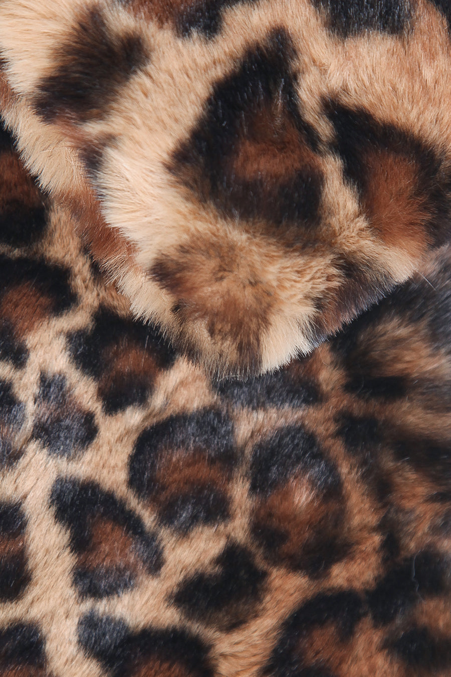 Natural Leopard Tuck Through Faux Fur