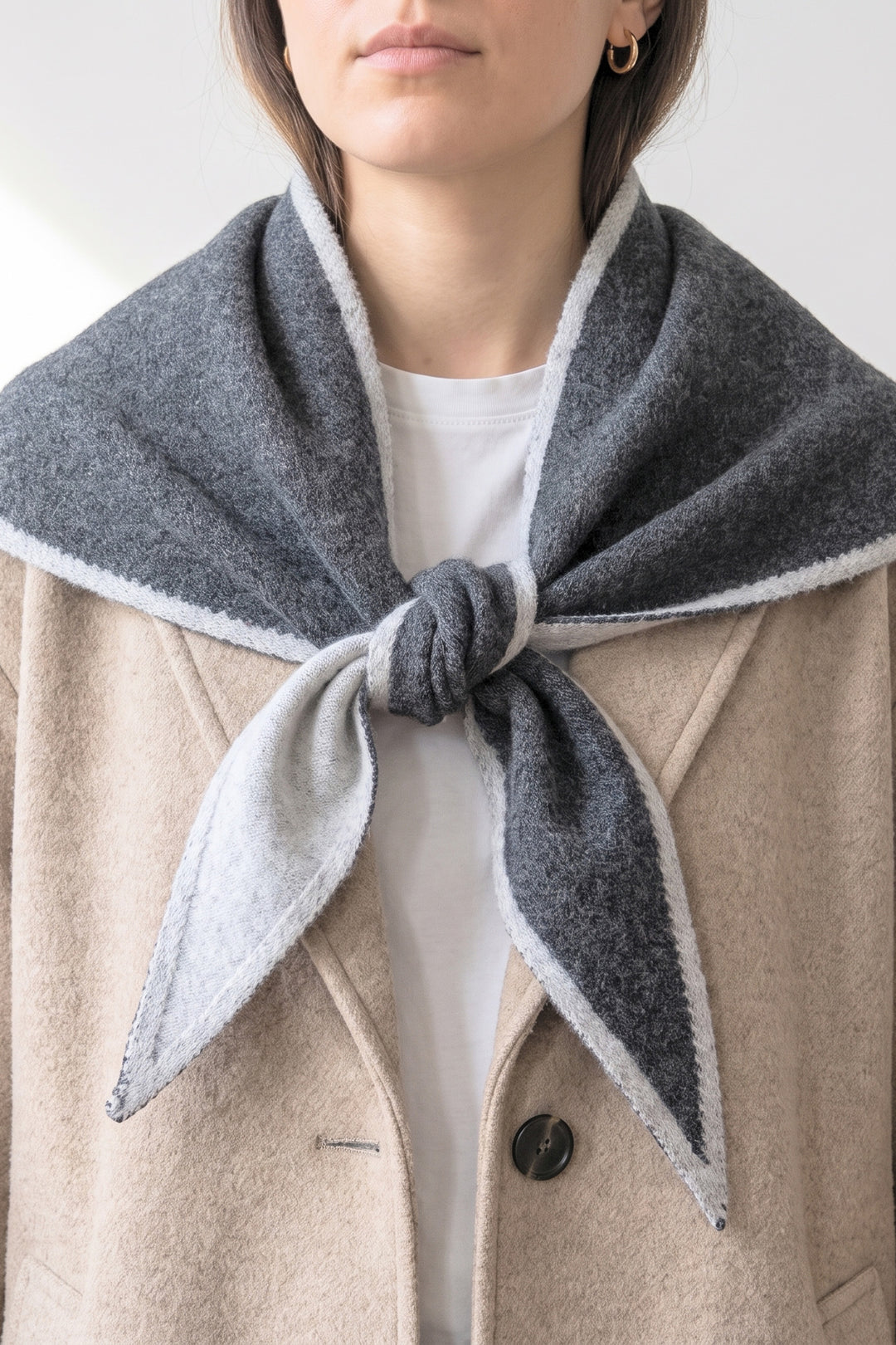 Contrast-Trim-Triangle-Heavyweight-Scarf-in-Dark-Grey/Light-Grey