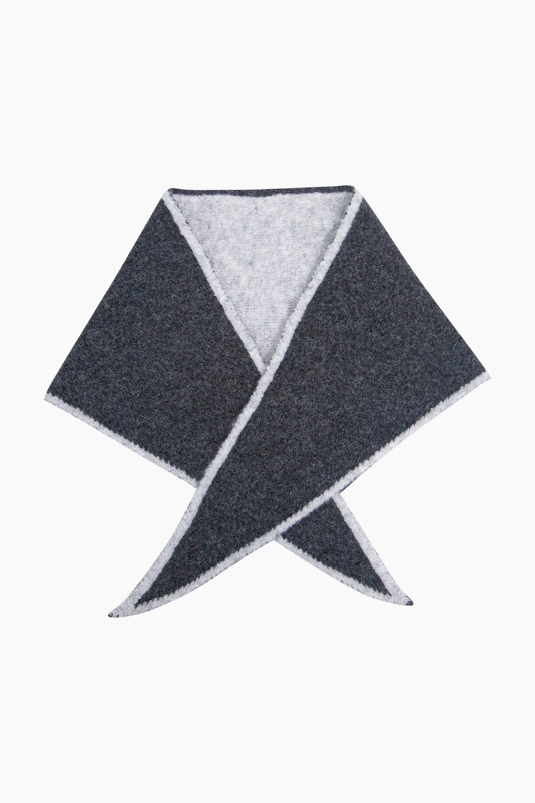 Contrast-Trim-Triangle-Heavyweight-Scarf-in-Dark-Grey/Light-Grey
