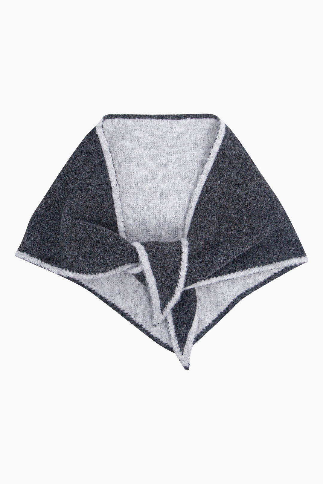 Contrast-Trim-Triangle-Heavyweight-Scarf-in-Dark-Grey/Light-Grey
