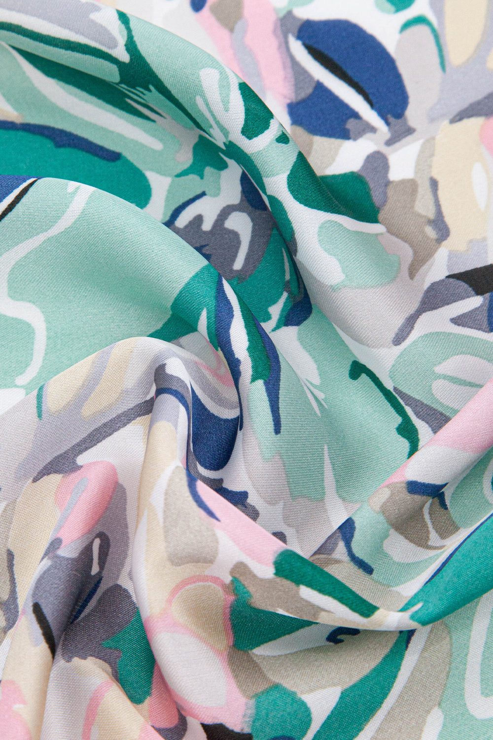 Painted-Floral-Faux-Silk-Square-Scarf-in-Cream/Mint-Closeup