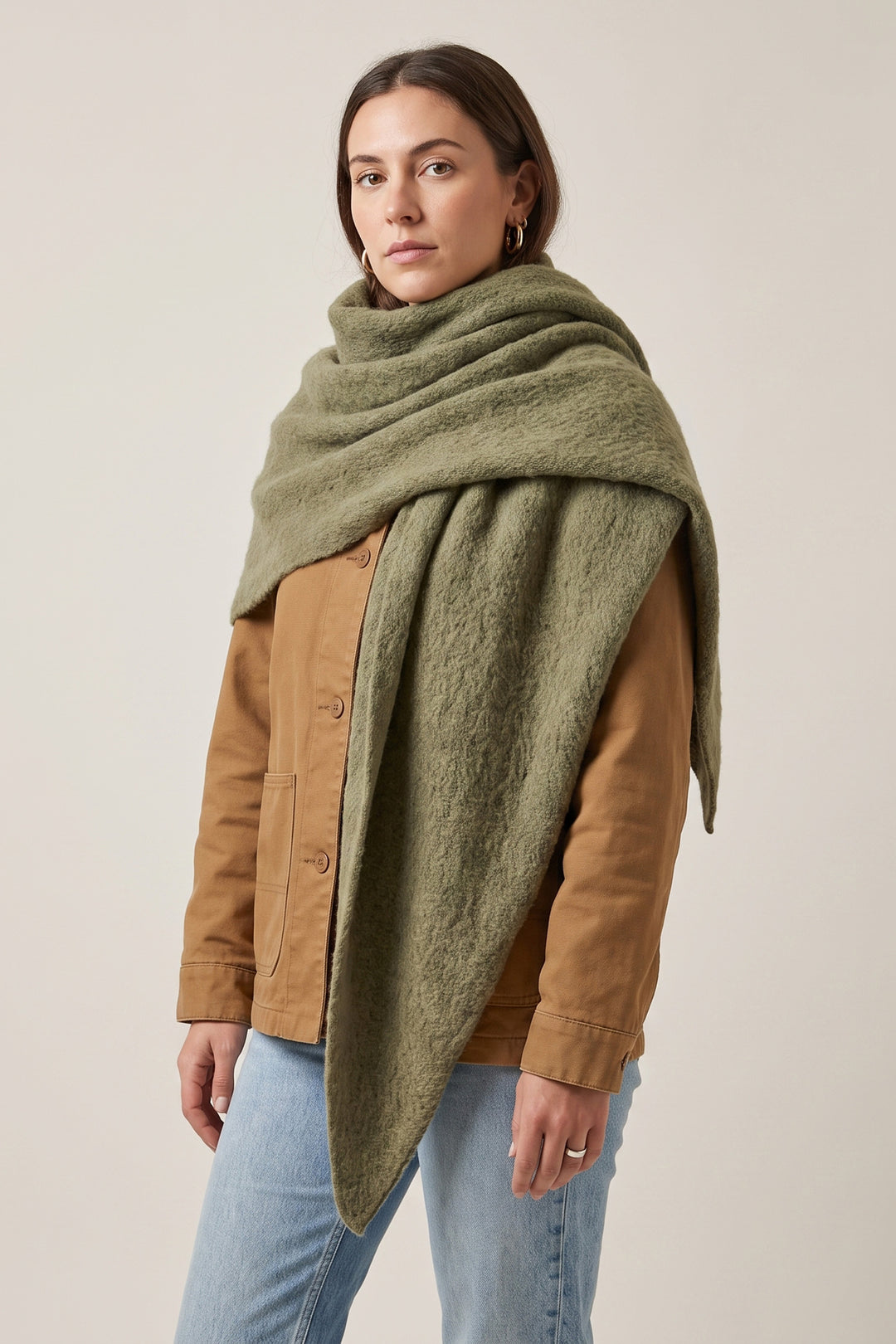 Asymmetric-Heavyweight-Scarf-in-Moss-Green