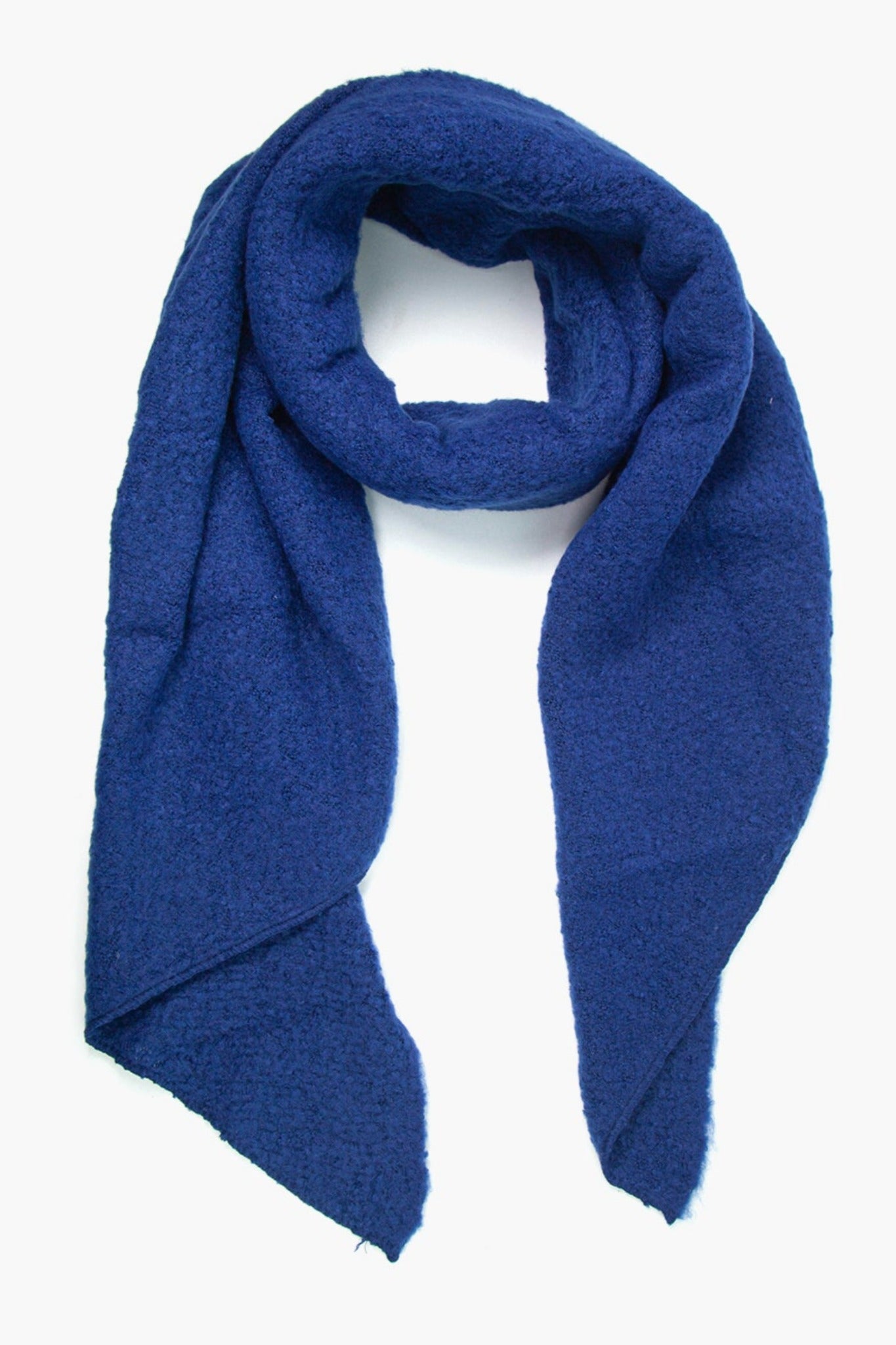 Royal Blue Asymmetric Plain Texture Heavyweight Scarf – MSH Wholesale