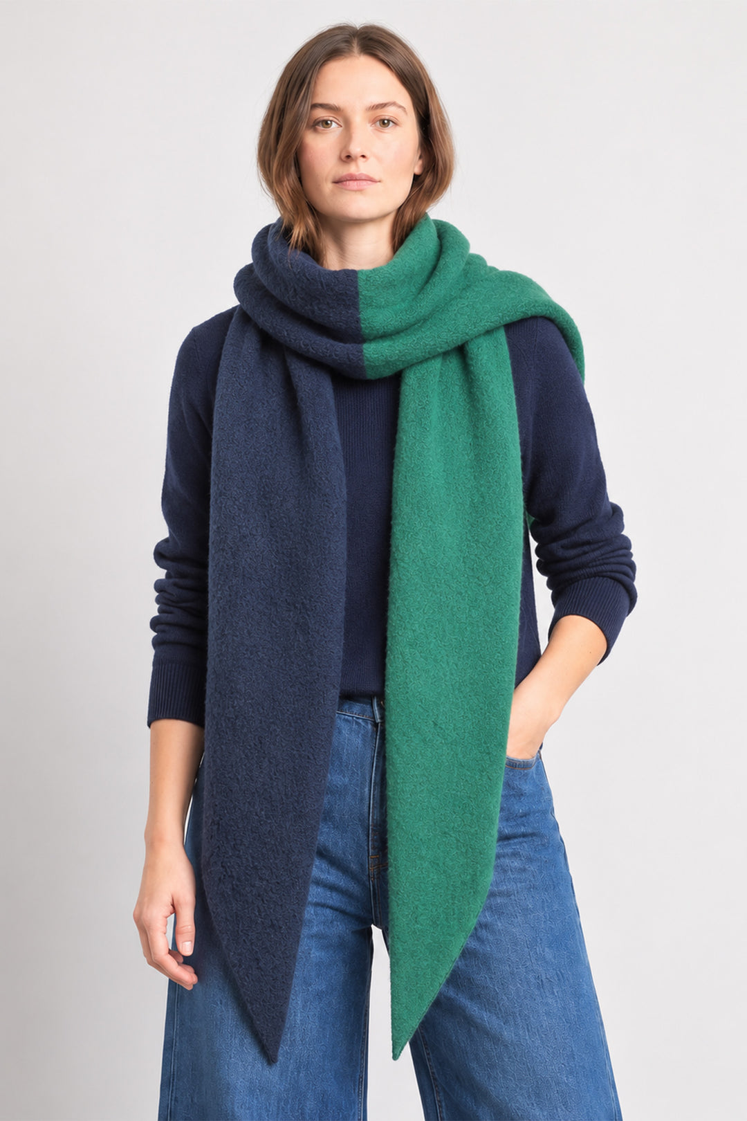 navy-blue-green-two-tone-colourblock-asymmetrical-heavyweight-scarf