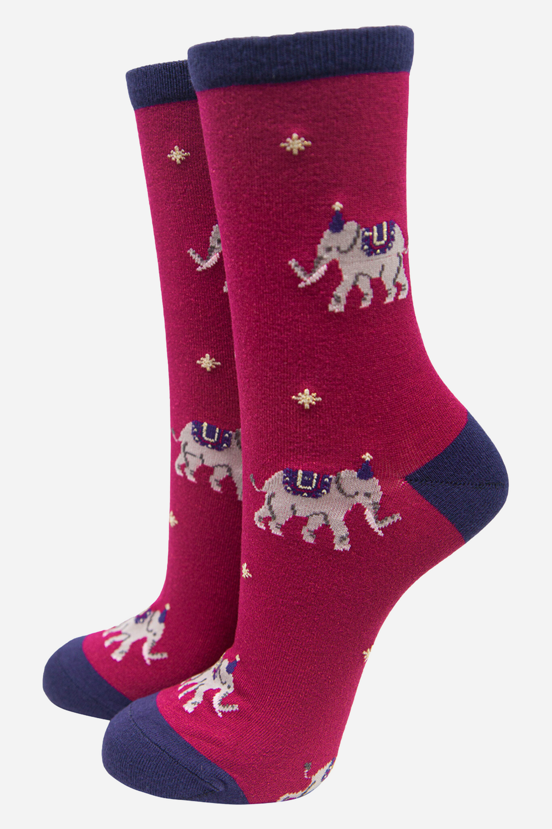 Women's Bamboo Socks Party Animal Elephant Tiger Cheetah Ankle Socks Gift Set Box