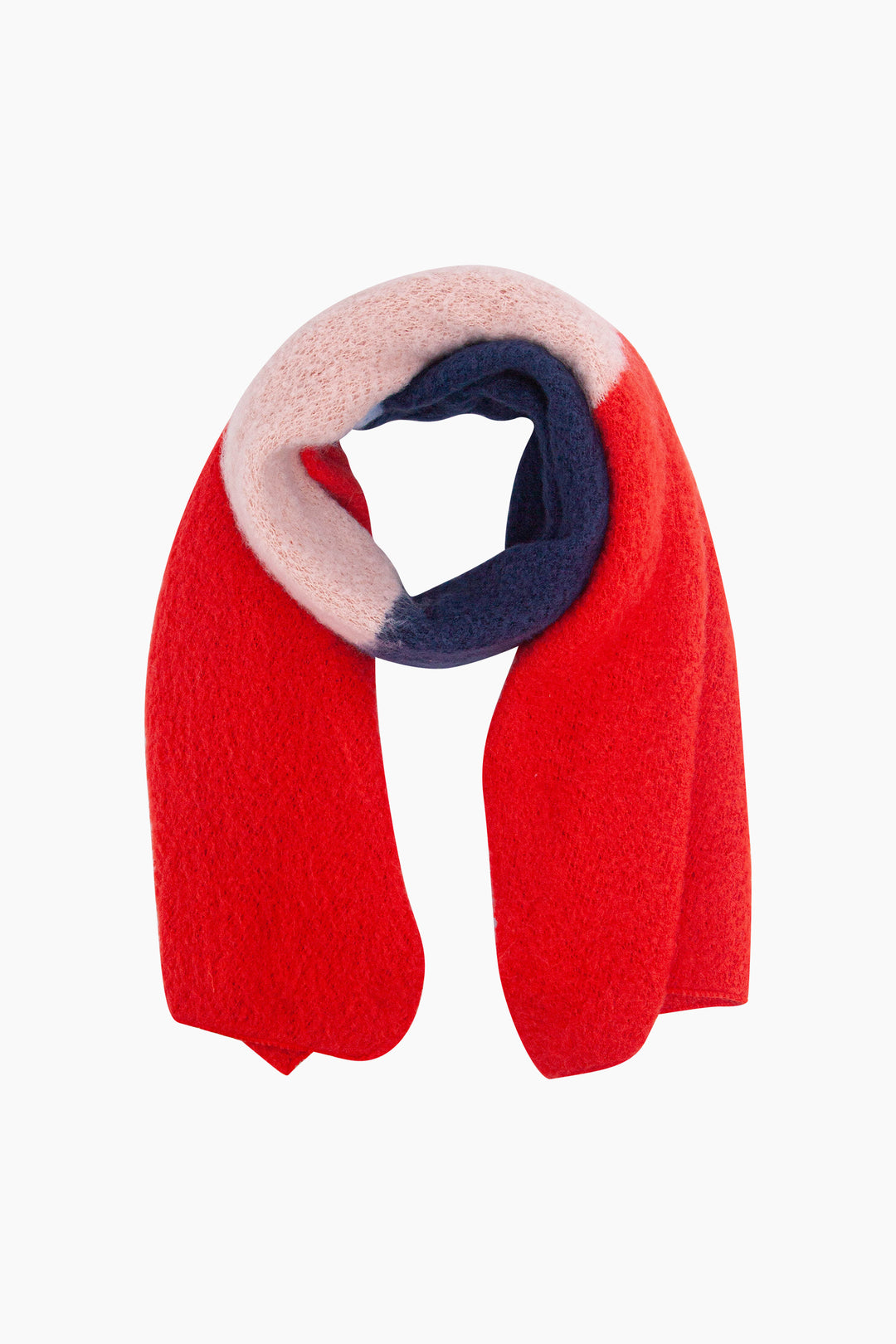 Colour-Block-Heavyweight-Scarf-in-Berry/Red