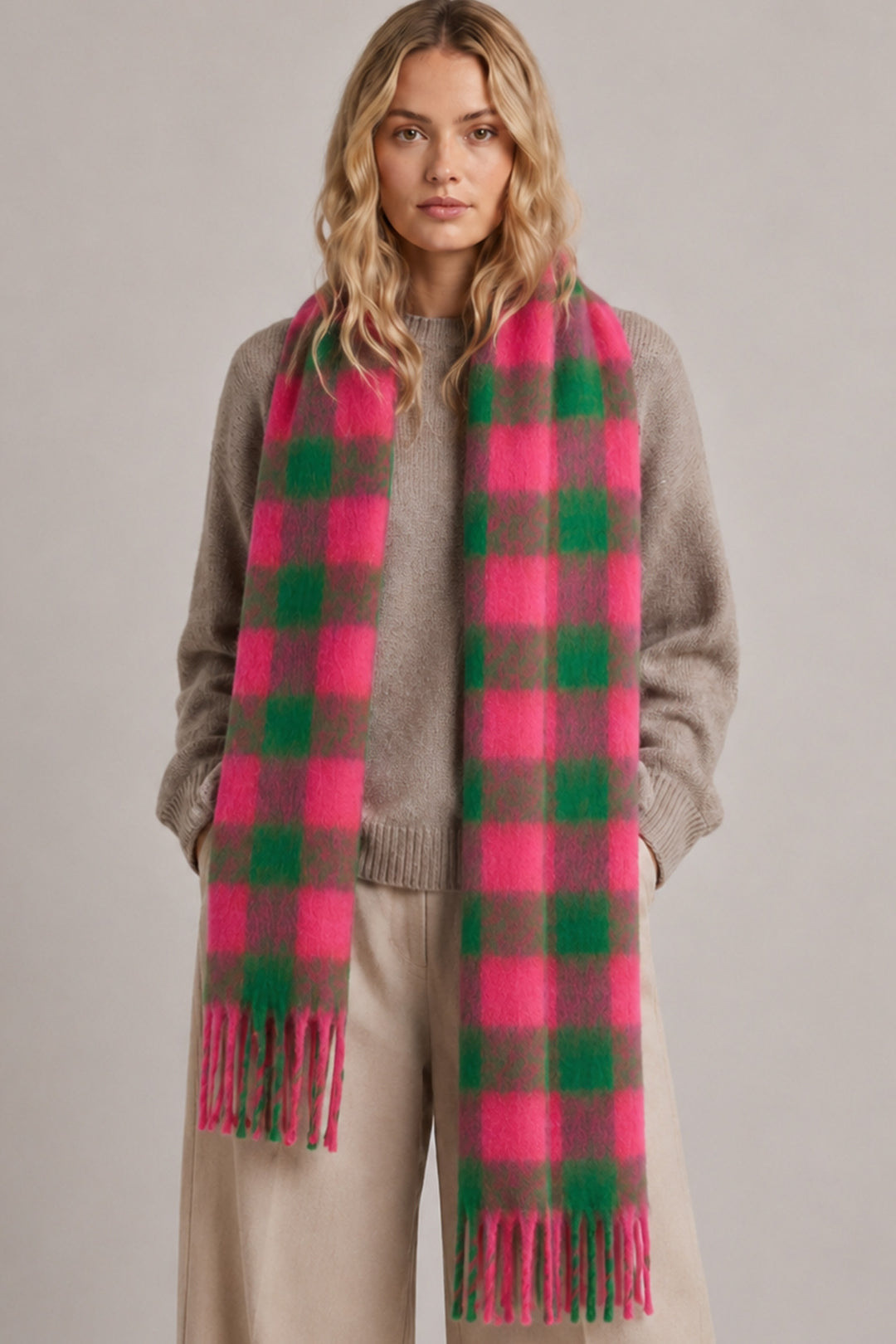 joey-heavyweight-scarf-green-pink-square-check-1-tasselled-scarves
