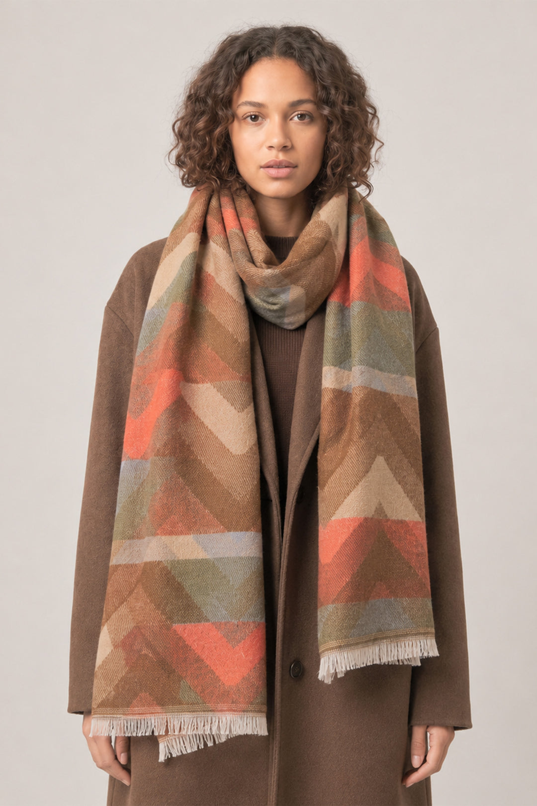 bowie-khaki-orange-zig-zag-heavyweight-scarf-fringed-edge