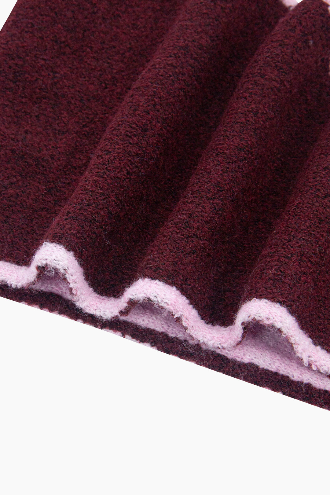 Contrast-Trim-Triangle-Heavyweight-Scarf-in-Berry/Pink