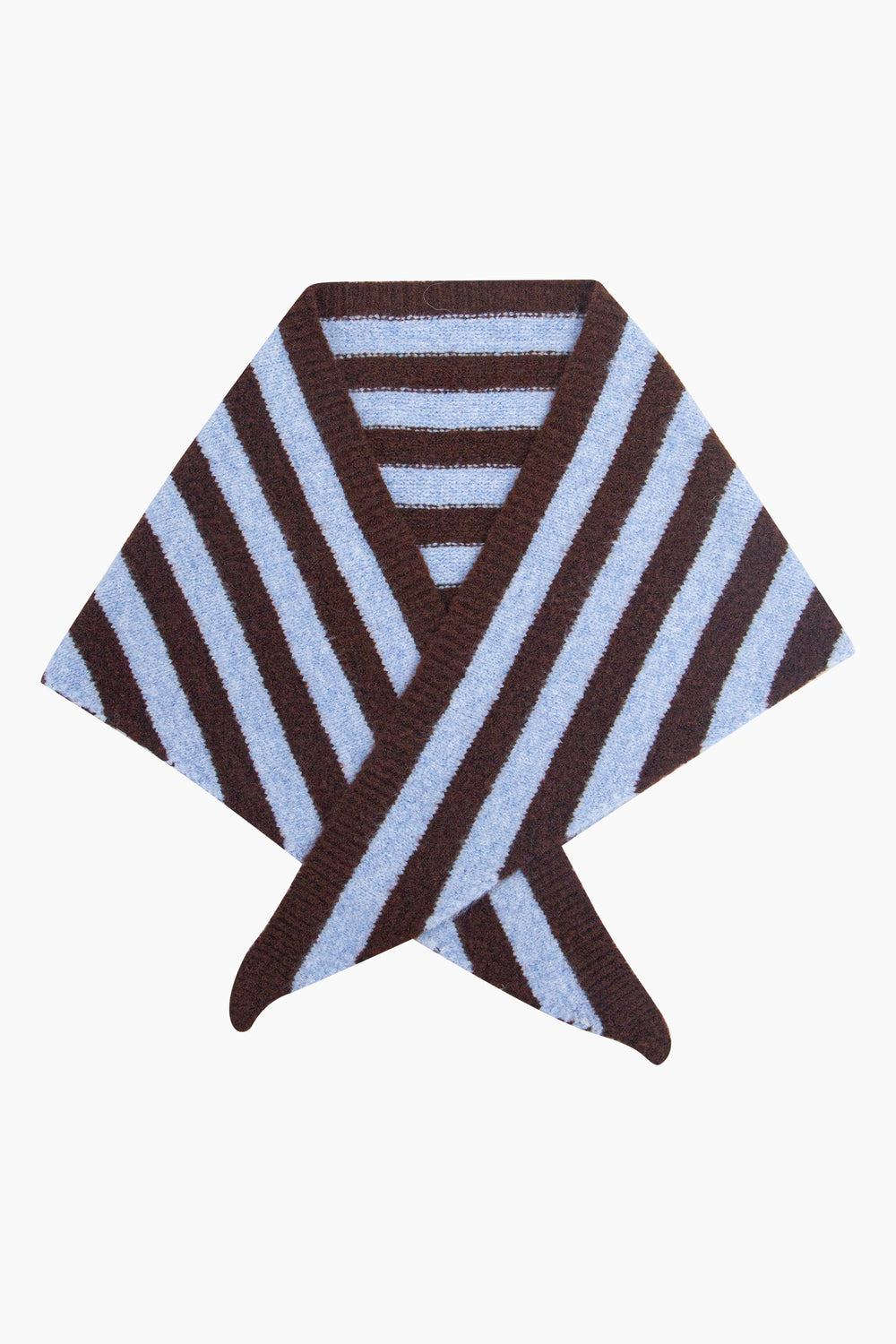 Striped-Triangle-Heavyweight-Scarf-in-Brown/Blue