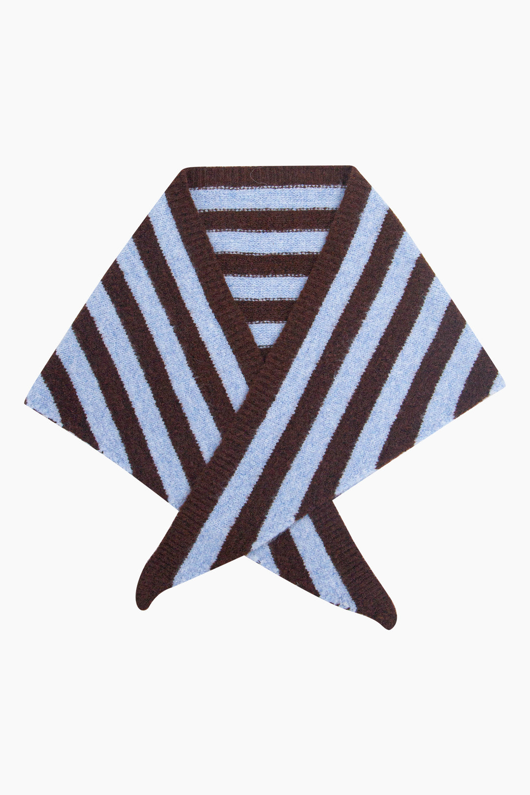 Striped-Triangle-Heavyweight-Scarf-in-Brown/Blue