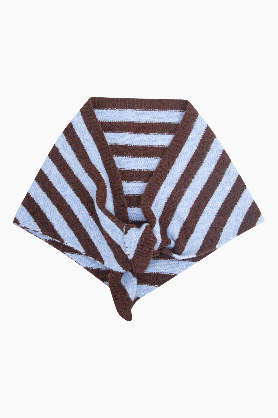 Striped-Triangle-Heavyweight-Scarf-in-Brown/Blue