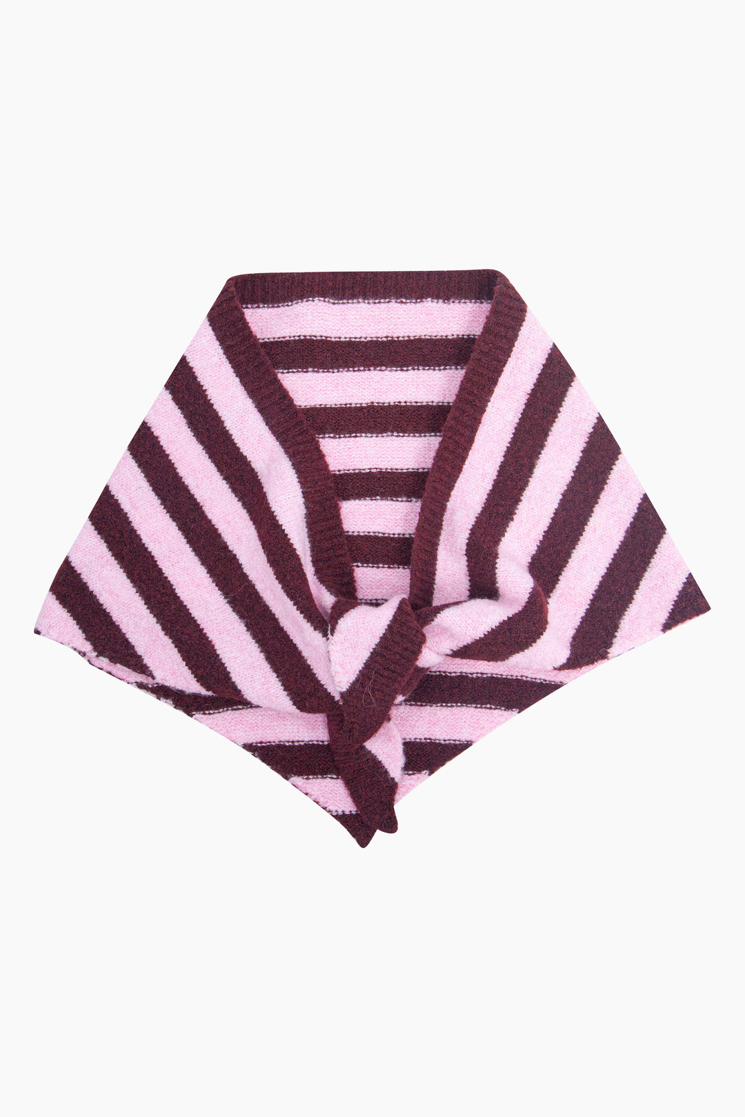 Striped-Triangle-Heavyweight-Scarf-in-Berry/Pink