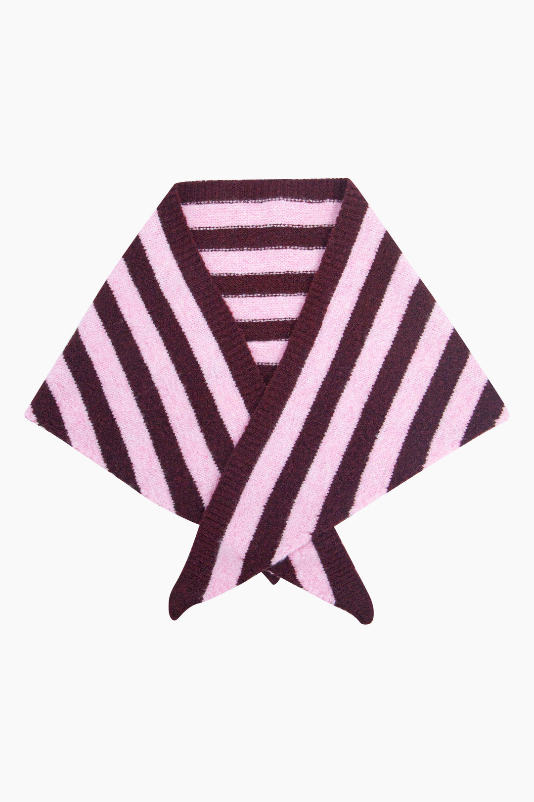 Striped-Triangle-Heavyweight-Scarf-in-Berry/Pink