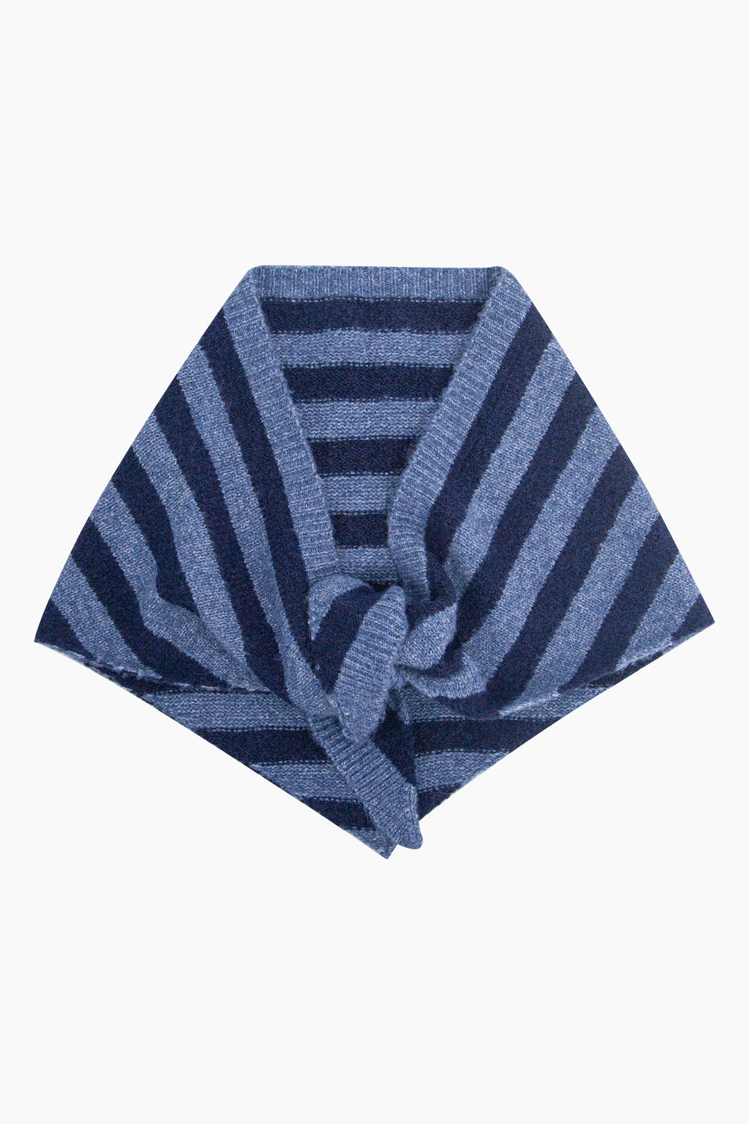 Striped-Triangle-Heavyweight-Scarf-in-Denim-Blue/Navy-Blue