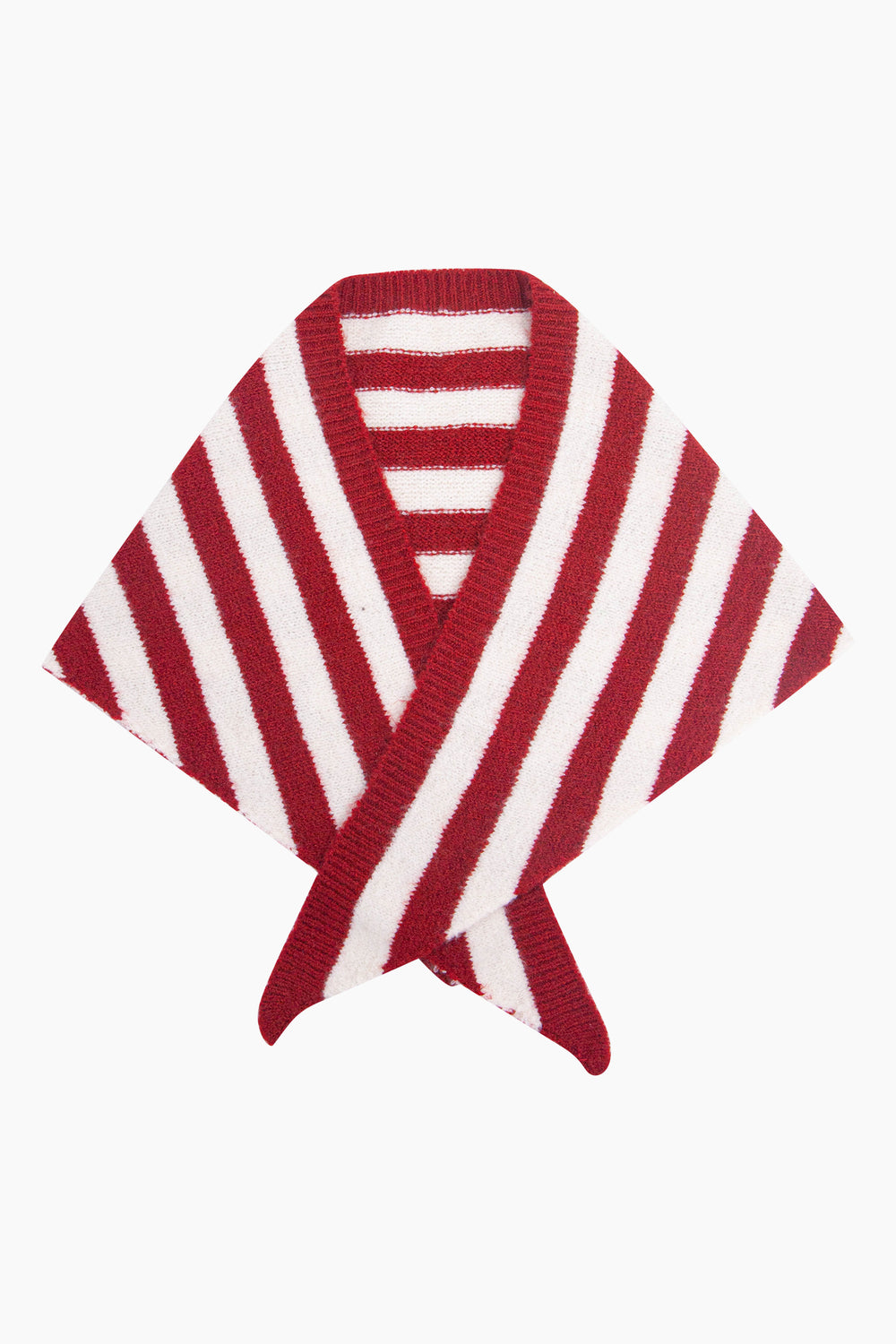 Striped-Triangle-Heavyweight-Scarf-in-Red/Cream