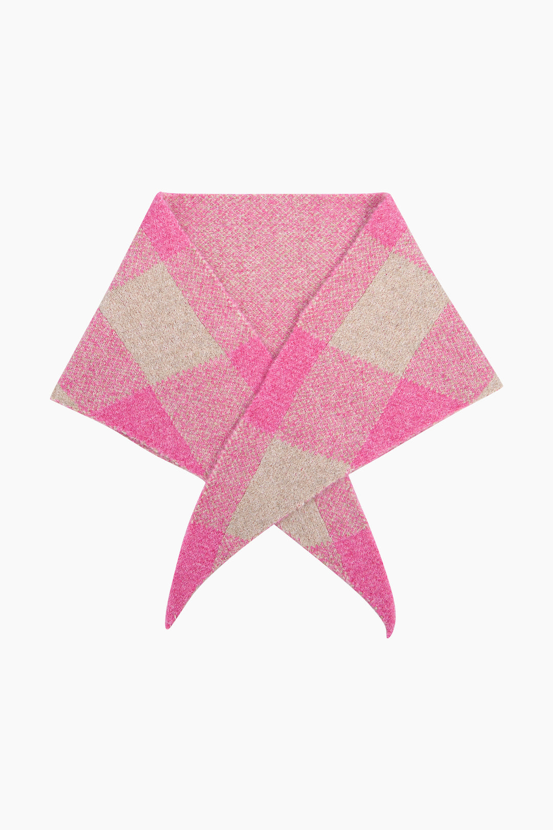 Check-Triangle-Heavyweight-Scarf-in-Pink/Cream
