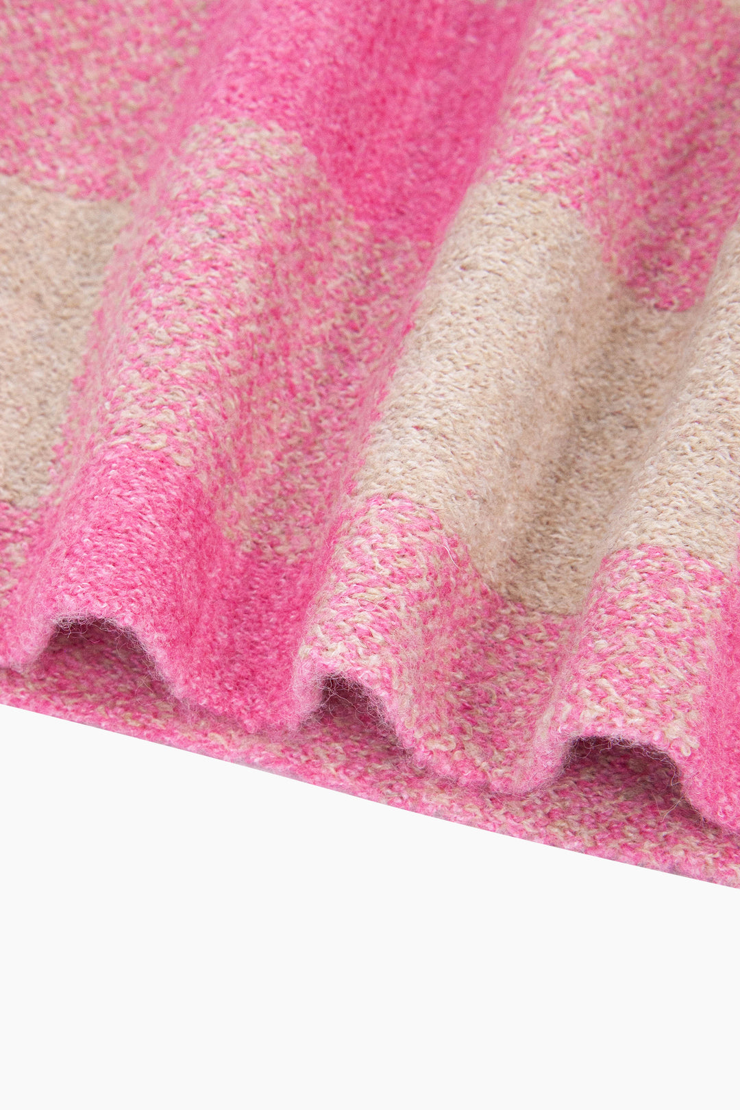 Check-Triangle-Heavyweight-Scarf-in-Pink/Cream