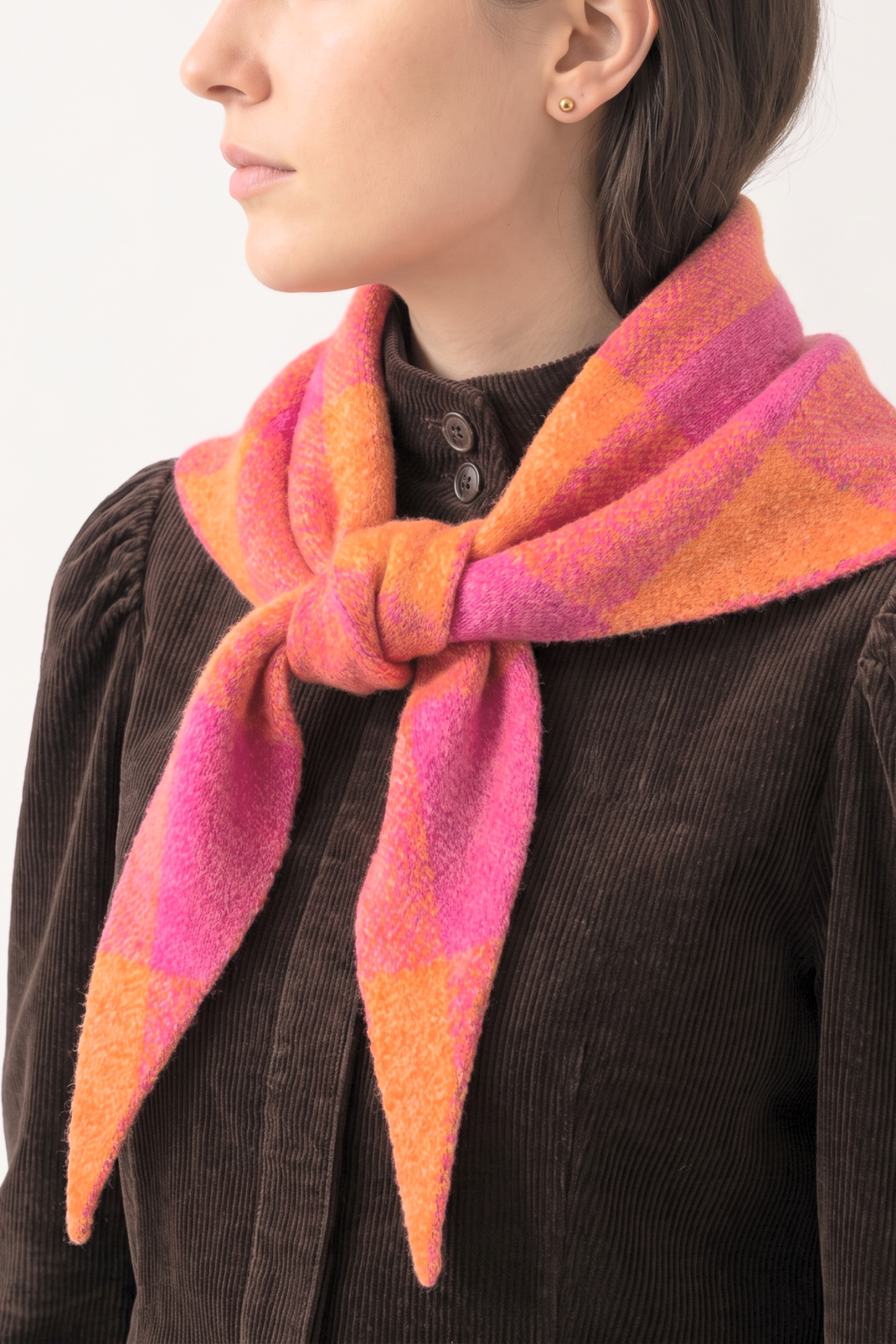 Check-Triangle-Heavyweight-Scarf-in-Orange/Pink