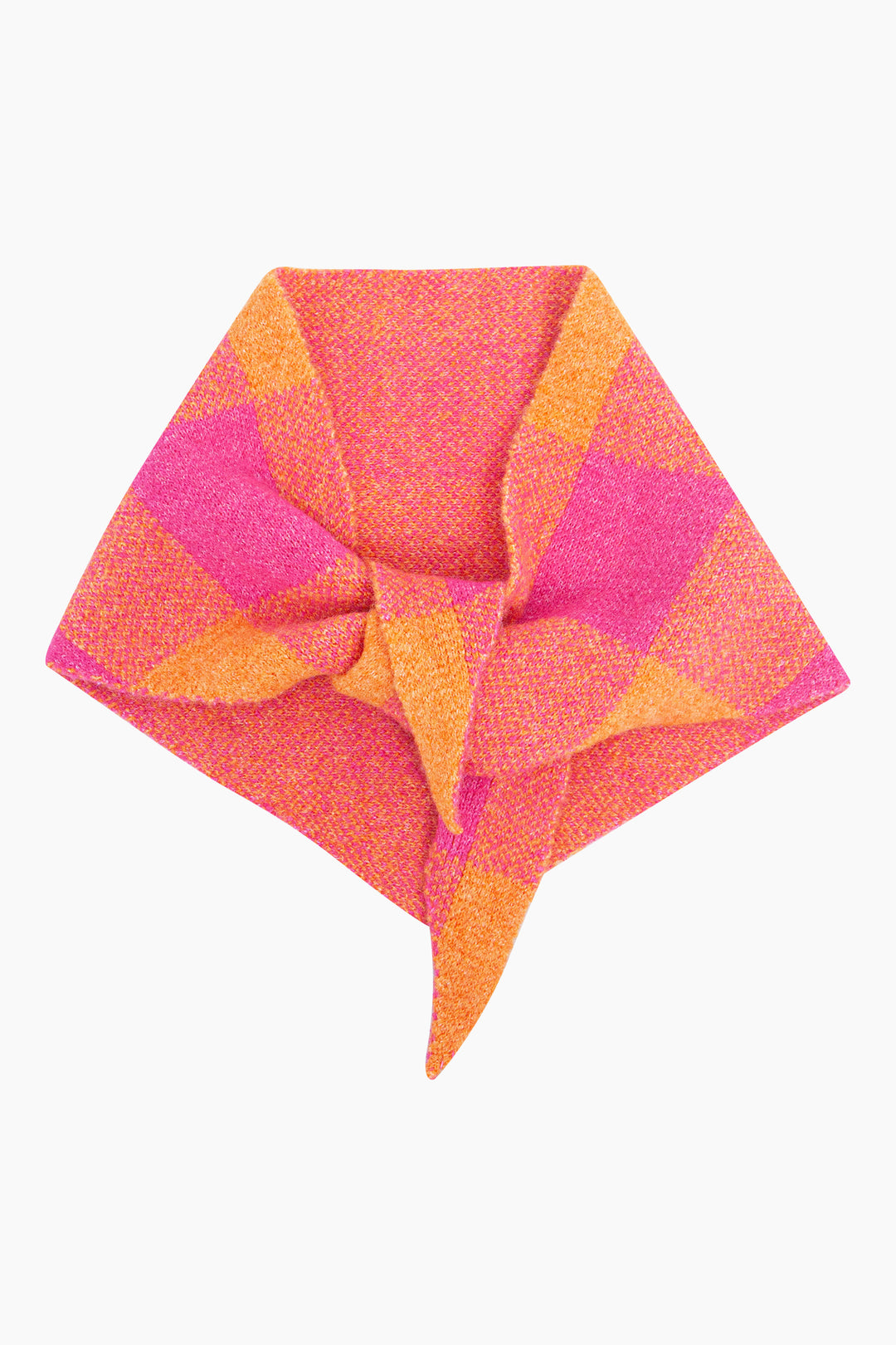 Check-Triangle-Heavyweight-Scarf-in-Orange/Pink