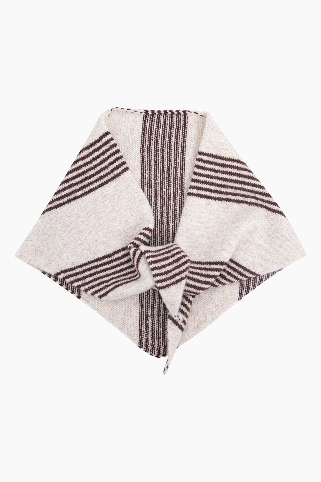 Striped-Triangle-Heavyweight-Scarf-in-Brown/Beige
