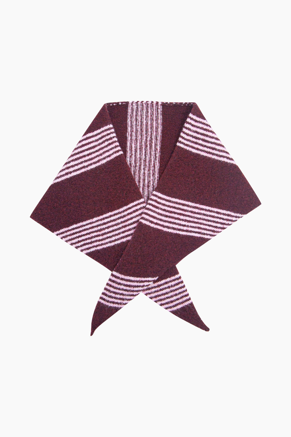 Striped-Triangle-Heavyweight-Scarf-in-Berry/Pink