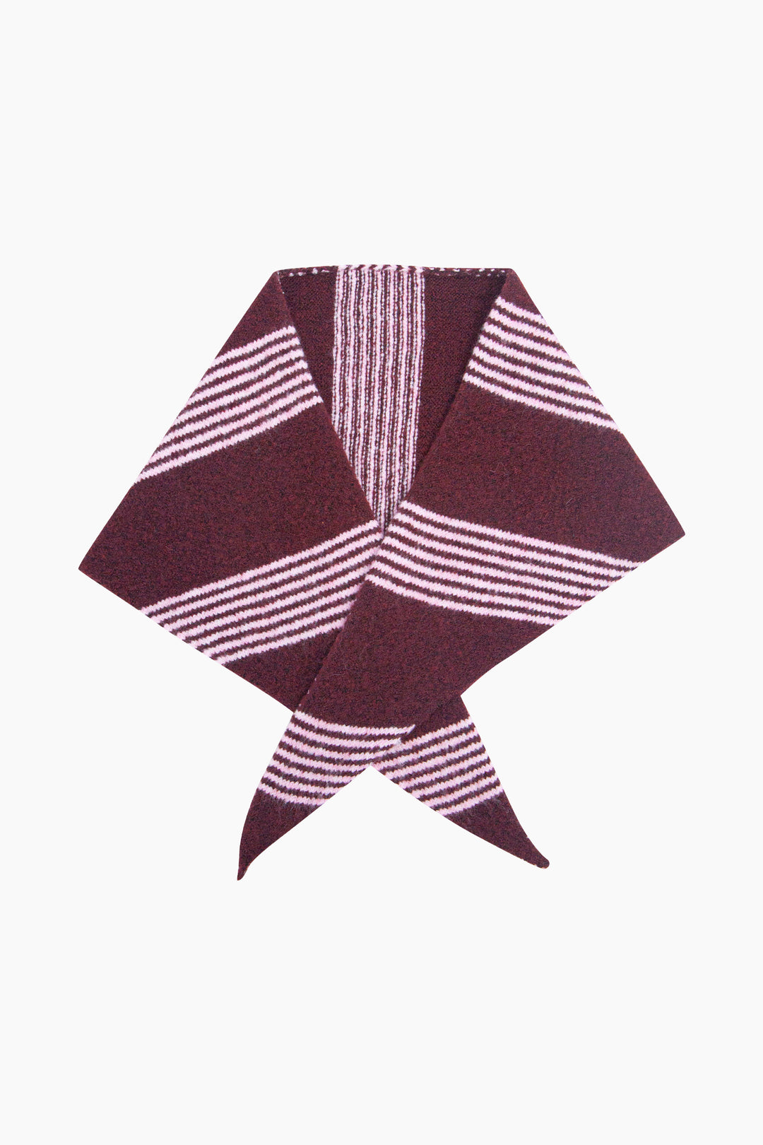 Striped-Triangle-Heavyweight-Scarf-in-Berry/Pink
