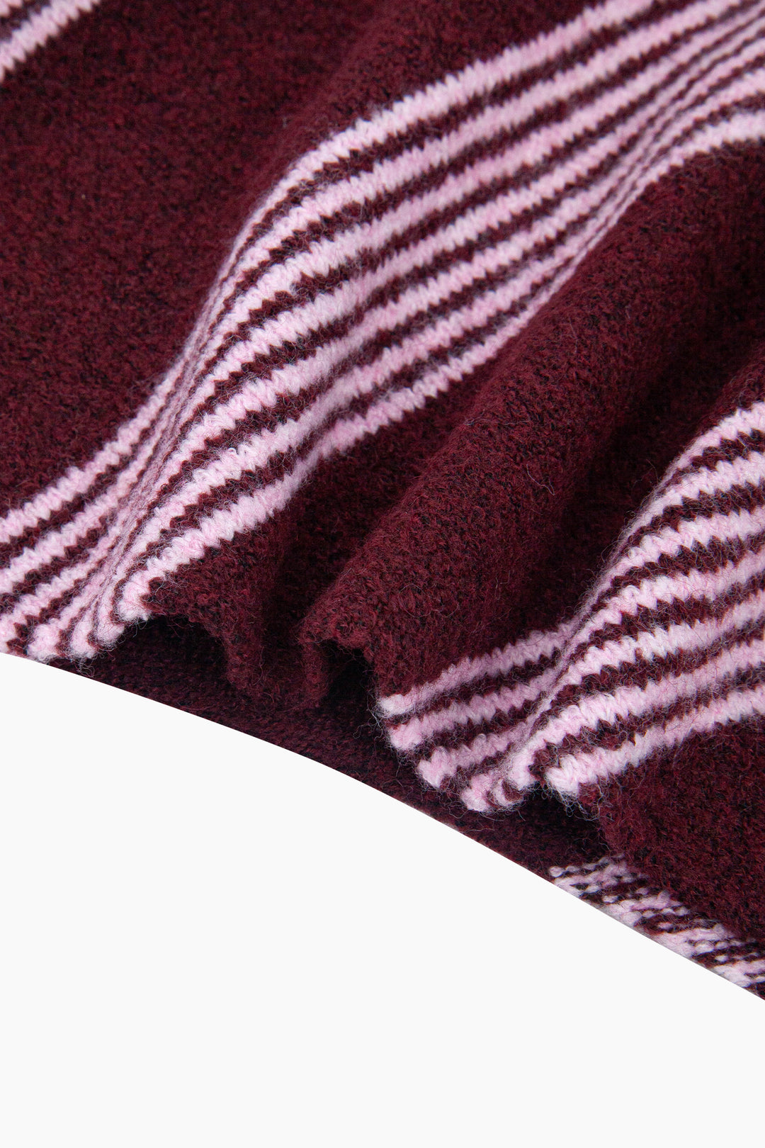 Striped-Triangle-Heavyweight-Scarf-in-Berry/Pink