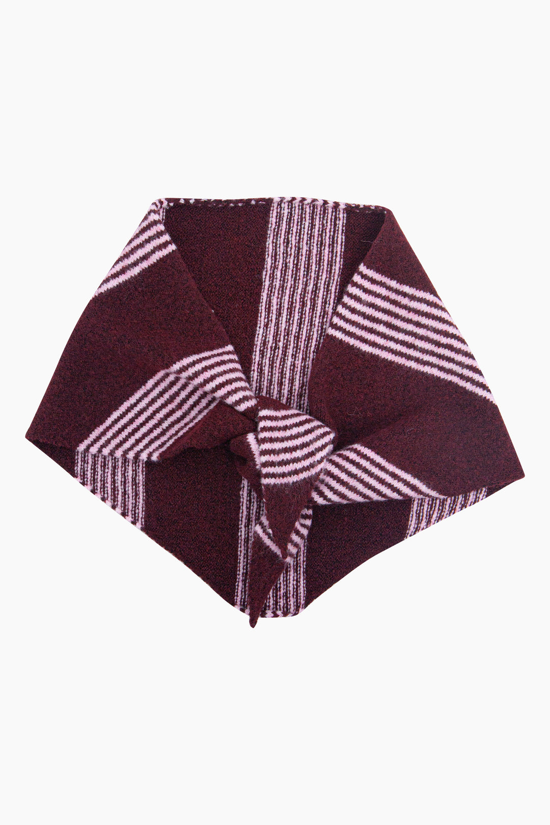 Striped-Triangle-Heavyweight-Scarf-in-Berry/Pink