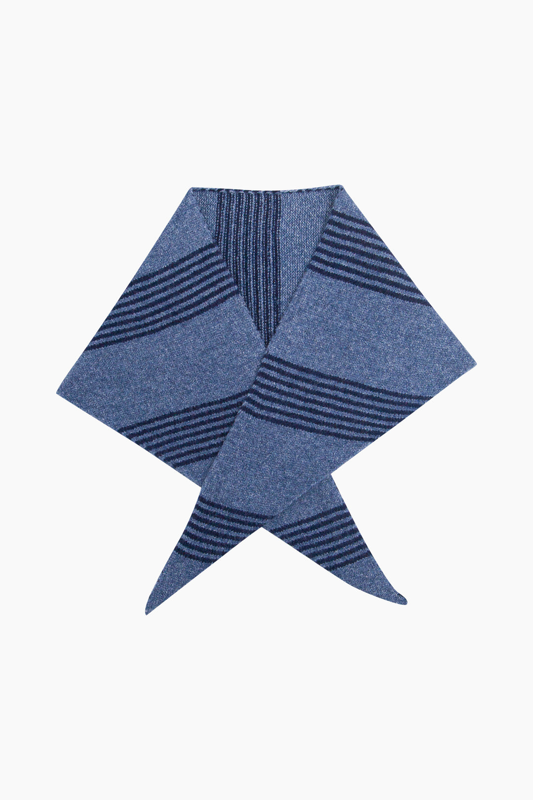 Striped-Triangle-Heavyweight-Scarf-in-Navy/Denim